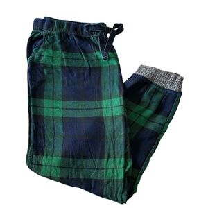 Aerie Navy and Green Plaid Lounge Pants